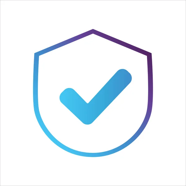 Security Shield Icon Shield Task Symbol Gradient Style Outline Vector — Stock Vector