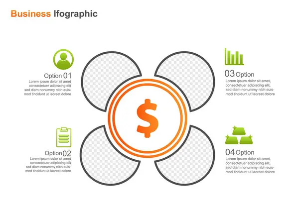 Plantilla Diseño Infográfico Negocios Ilustración Vectorial Infográfica Perfecto Para Comercialización — Archivo Imágenes Vectoriales