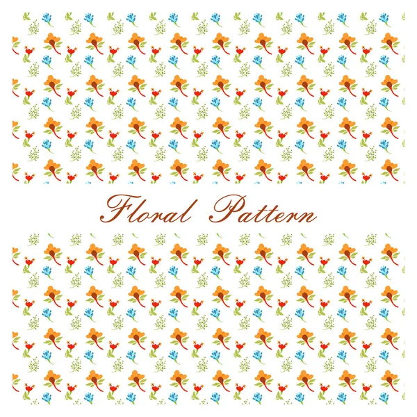 Blumenmuster Schön Dekoriert Floralen Hintergrund — Stockvektor