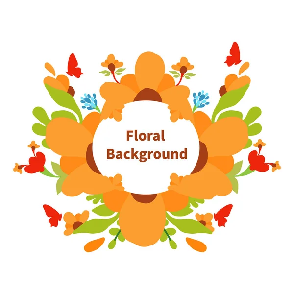 Natural Floral Background Design Promotion Banner Ready Use Background Template — Stock Vector