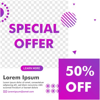 Terfi sonrası tasarımı. Promosyon afiş şablonu. kullanım şablonu.