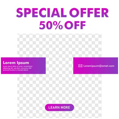 Terfi sonrası tasarımı. Promosyon afiş şablonu. kullanım şablonu.