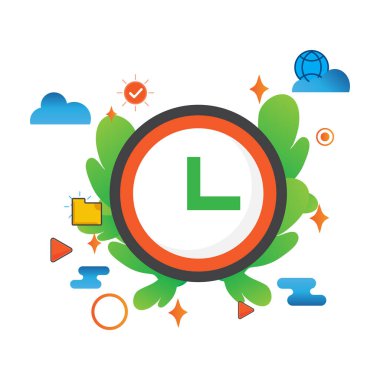 Zaman çizelgesi. Düz vektör simgesi. Simge tasarım ögesi için kullanılabilir, ui, web, mobil uygulama.