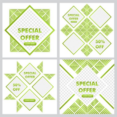 Promosyon sonrası özel tasarım. Sosyal medya şablonu. kullanım şablonu.