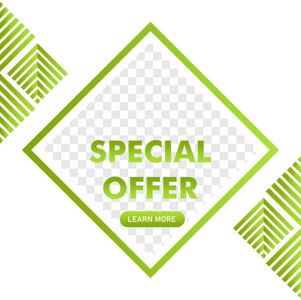 Special Offer Promotion Post Design Social Media Post Template Ready — Stock Vector