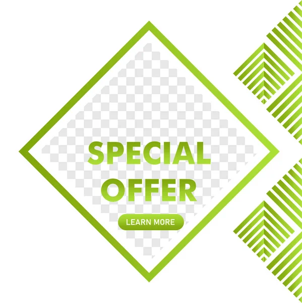 Speciale Aanbieding Promotie Post Design Template Voor Sociale Media Kant — Stockvector