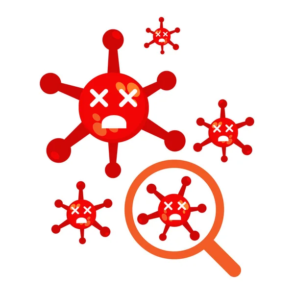 Virusillustrationens Utformning Sök Efter Pandemiskt Virus Design För Varning För — Stock vektor