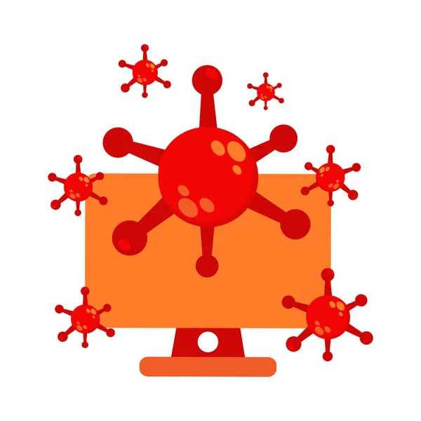 Virus Con Diseño Ilustración Por Ordenador Ilustración Del Virus Pandémico — Vector de stock