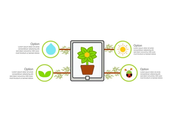 Desenho Ilustração Agricultura Urbana Tecnologia Agrícola Ilustração Conceito Design — Vetor de Stock