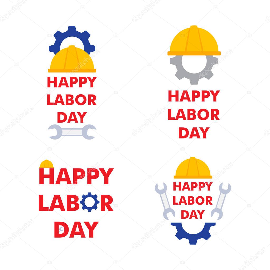 happy labor day illustration. workingmans holiday illustration design concept