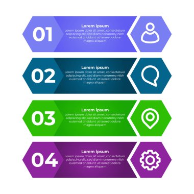 modern düz bilgi tasarım şablonu