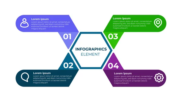 Moderne Flache Infografik Design Vorlage — Stockvektor