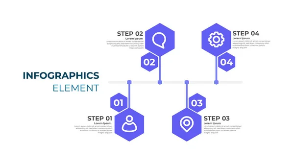 Moderne Flache Infografik Design Vorlage — Stockvektor