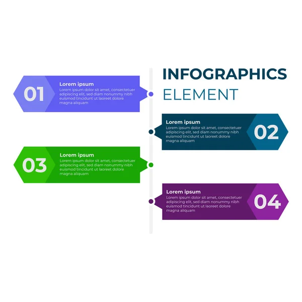 Moderne Flache Infografik Design Vorlage — Stockvektor