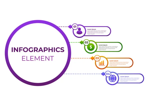 Modèle Conception Infographique Gradient Circulaire — Image vectorielle