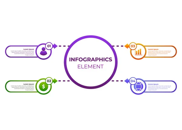 Modèle Conception Infographique Gradient Circulaire — Image vectorielle