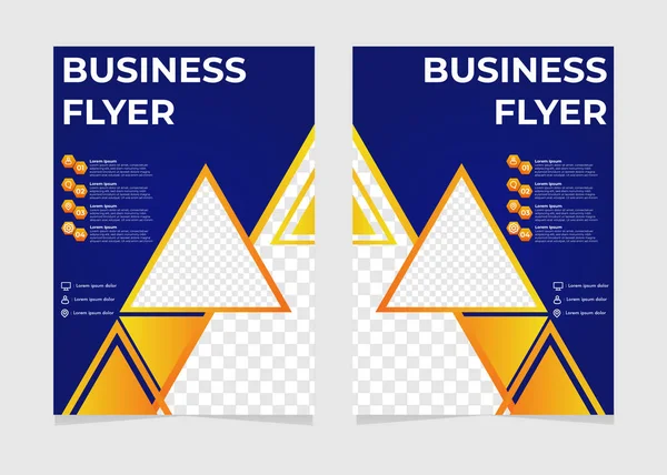 Abstracte Gradiënt Driehoek Gradiënt Business Flyer Template — Stockvector