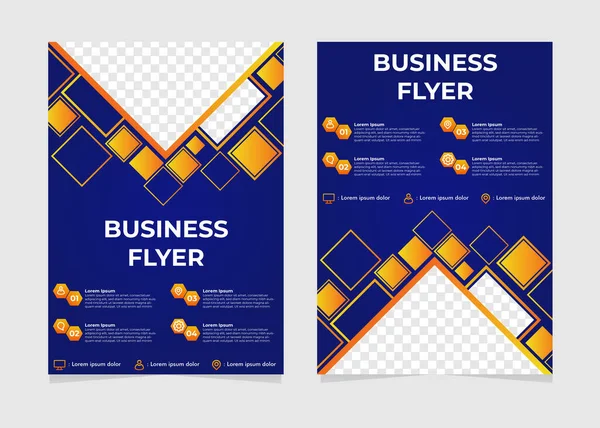 Abstracte Rechthoek Gradiënt Business Flyer Template — Stockvector