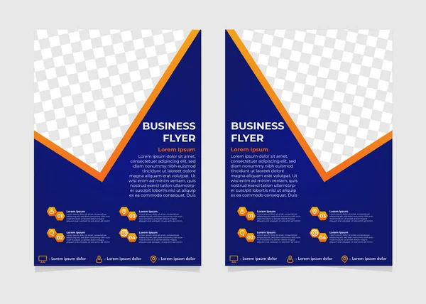 Abstracte Rechthoek Gradiënt Business Flyer Template — Stockvector