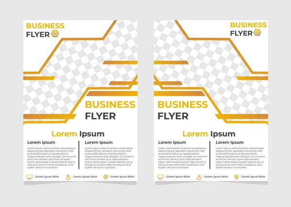 Business Flyer Template Met Abstracte Geometrische Vormen — Stockvector