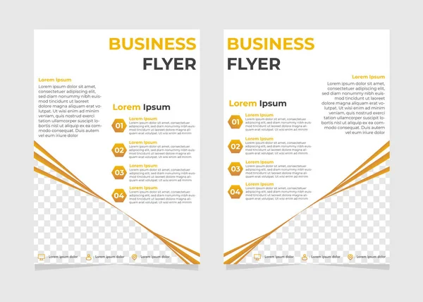 Business Flyer Template Met Abstracte Geometrische Vormen — Stockvector