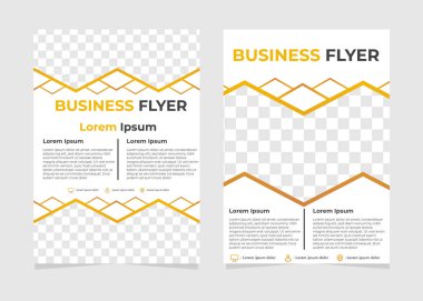 Soyut geometrik şekilli iş ilanı şablonu.