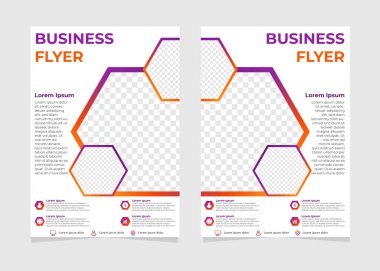 Altıgen şekilli basit modern iş ilanı şablonu.