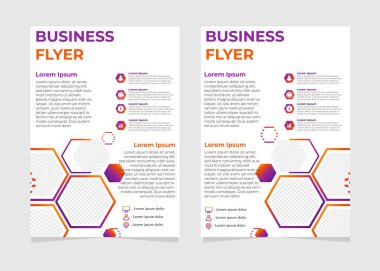 Altıgen şekilli basit modern iş ilanı şablonu.