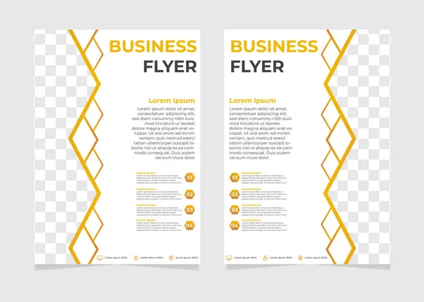 Business Flyer Template Met Abstracte Geometrische Vormen — Stockvector