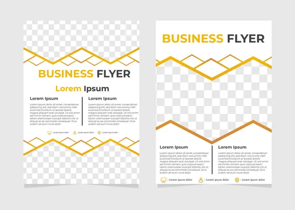 Business Flyer Template Met Abstracte Geometrische Vormen — Stockvector