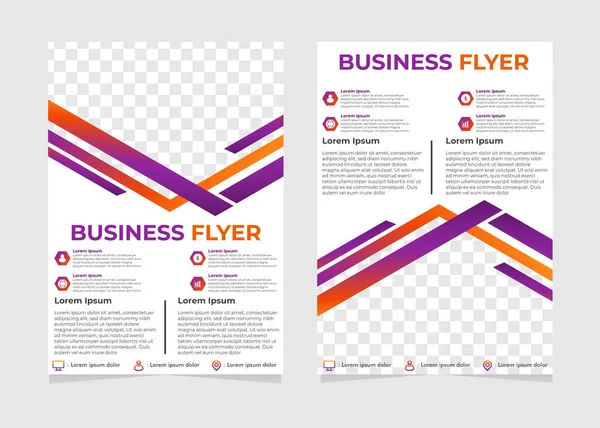 Eenvoudige Moderne Business Flyer Template Met Zeshoekige Vormen — Stockvector