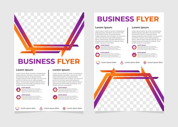 Eenvoudige Moderne Business Flyer Template Met Zeshoekige Vormen — Stockvector