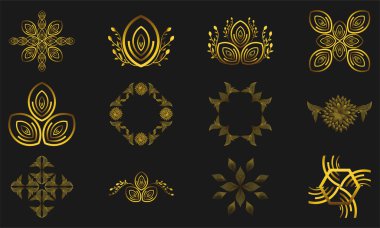 Lüks Altın Geometri Süslemesi Tasarımları Ayarları