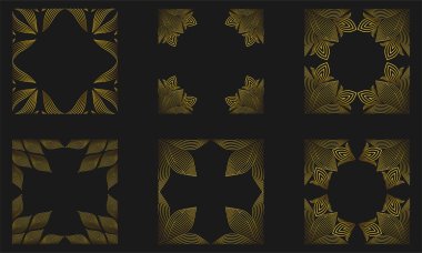 Lüks Altın Dış Hatlar Çiçek Şablonları