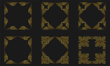 Lüks Altın Dış Hatlar Çiçek Şablonları
