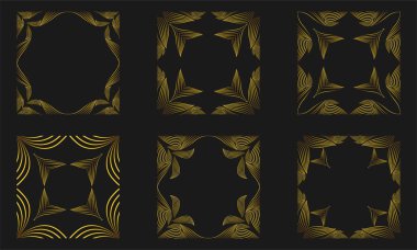 Lüks Altın Dış Hatlar Çiçek Şablonları