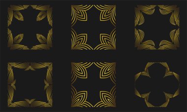 Lüks Altın Dış Hatlar Çiçek Şablonları