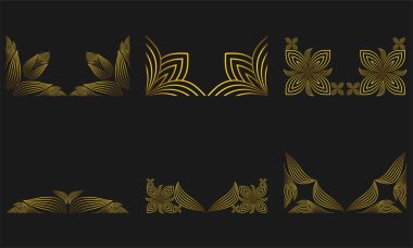 Zarif Altın Satır Yaprak Sınır Tasarımı