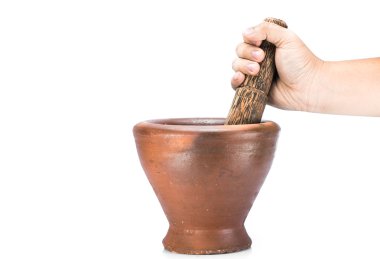 mortar and pestle in isolate clipart