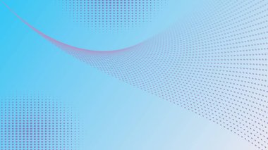 Soyut mavi yarım ton dalga arkaplanı