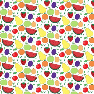 Meyveler pürüzsüz desen