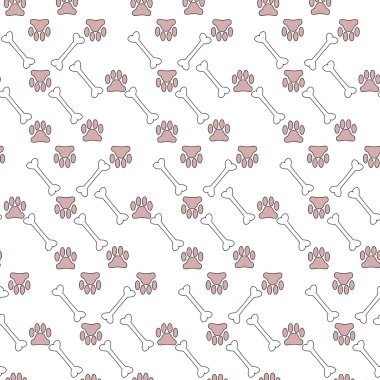 birçok evcil hayvan pençe ve kemik arka plan