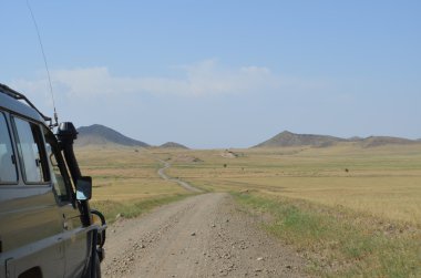 Ol Doinyo Lengai Tanzanya kutsal dağına eteklerinde göl natron Gölü: manyara yolu.