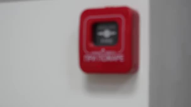 Manual fire alarm — Stock Video