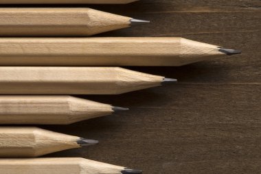 Ahşap kalemler yakın çekim