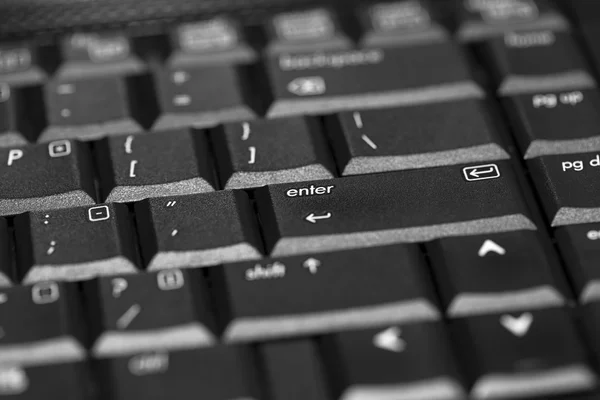 Black laptop keyboard — Stock Photo, Image