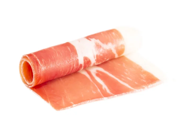 Prosciutto roll geïsoleerd — Stockfoto