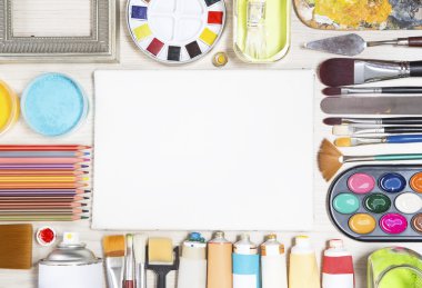 Boyama ekipman arka plan