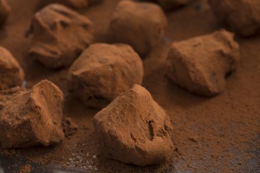 Chocolate truffles background clipart