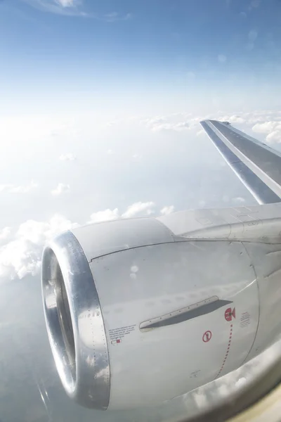 Vista dalla finestra dell'aereo — Foto Stock